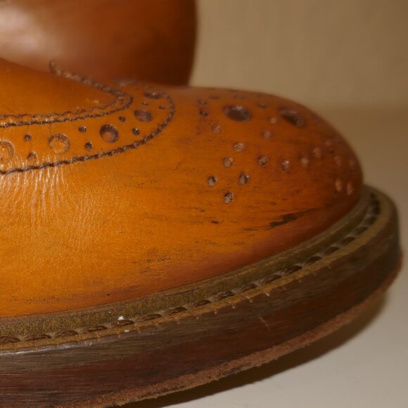 Mr. B's Gentlemen's Boutique for Aldo Men's EU 43 US 10 Tan Wingtip Ankle Boots - Picture 6 of 16